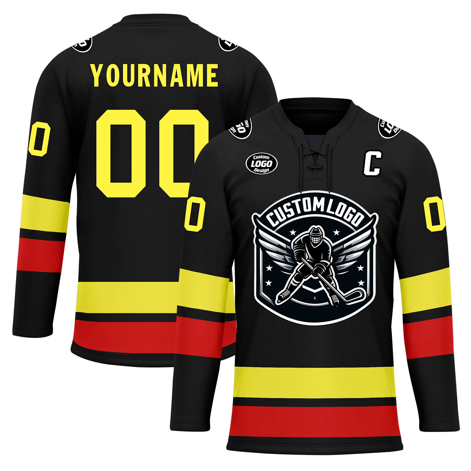 Custom Black Personalized Hockey Jersey HCKJ01-D0a70dd