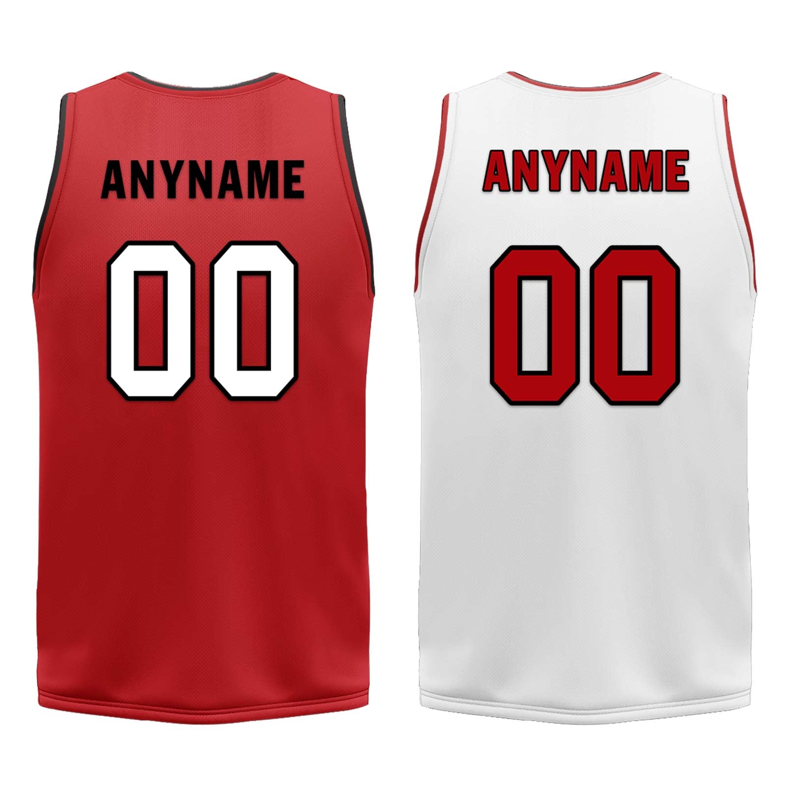Custom Red White Miami City Edition Personalized Reversible Basketball Set Sports Basketball Jersey BBJ01R-D0610-16