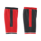 Custom Red Black Classic Style Reversible Basketball Uniform Personalized COOLMAX BBJR-D017025