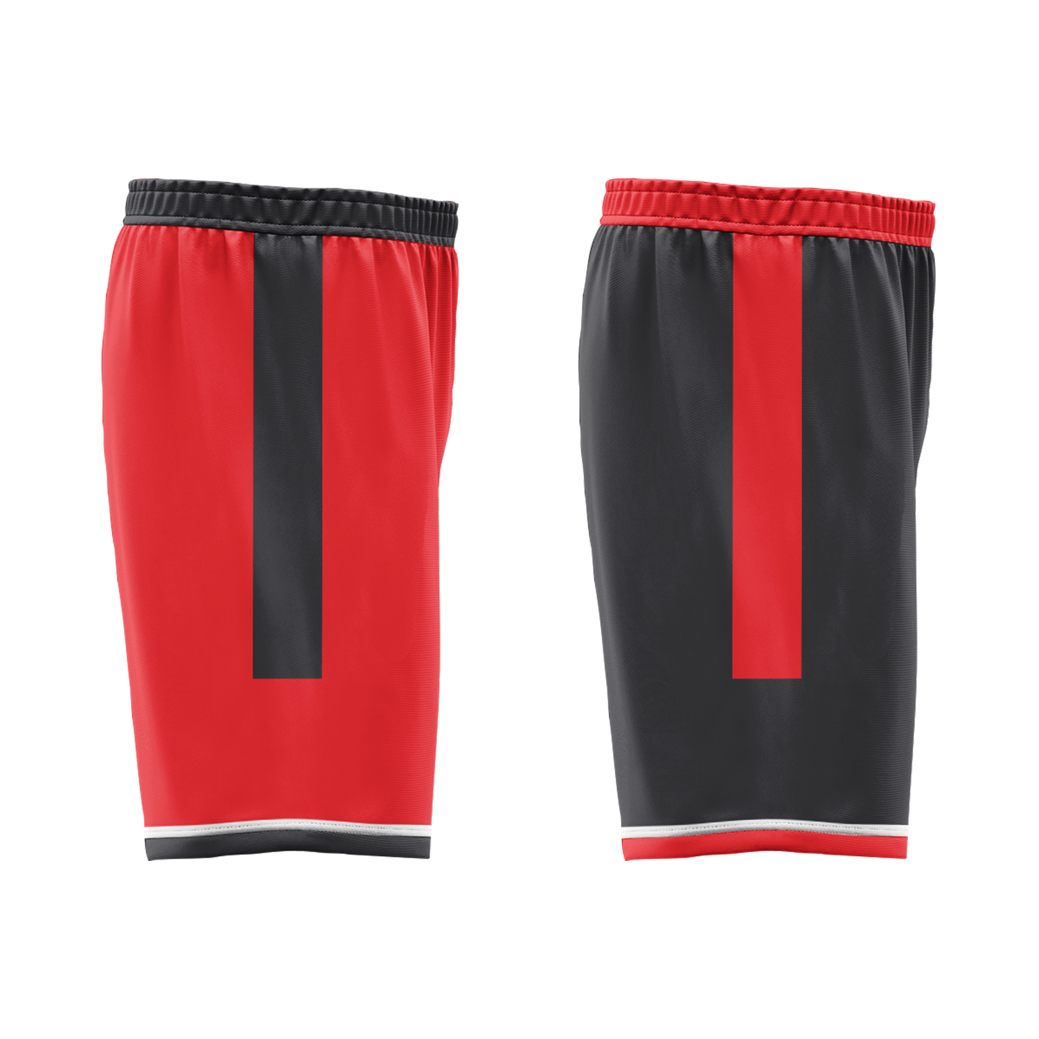 Custom Red Black Classic Style Reversible Basketball Uniform Personalized COOLMAX BBJR-D017025