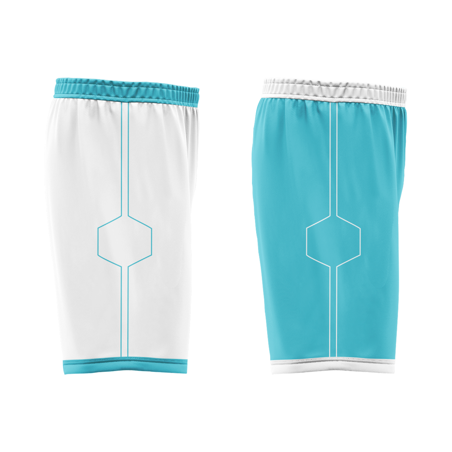 Custom White Blue Classic Style Reversible Basketball Uniform Personalized COOLMAX BBJR-D017013
