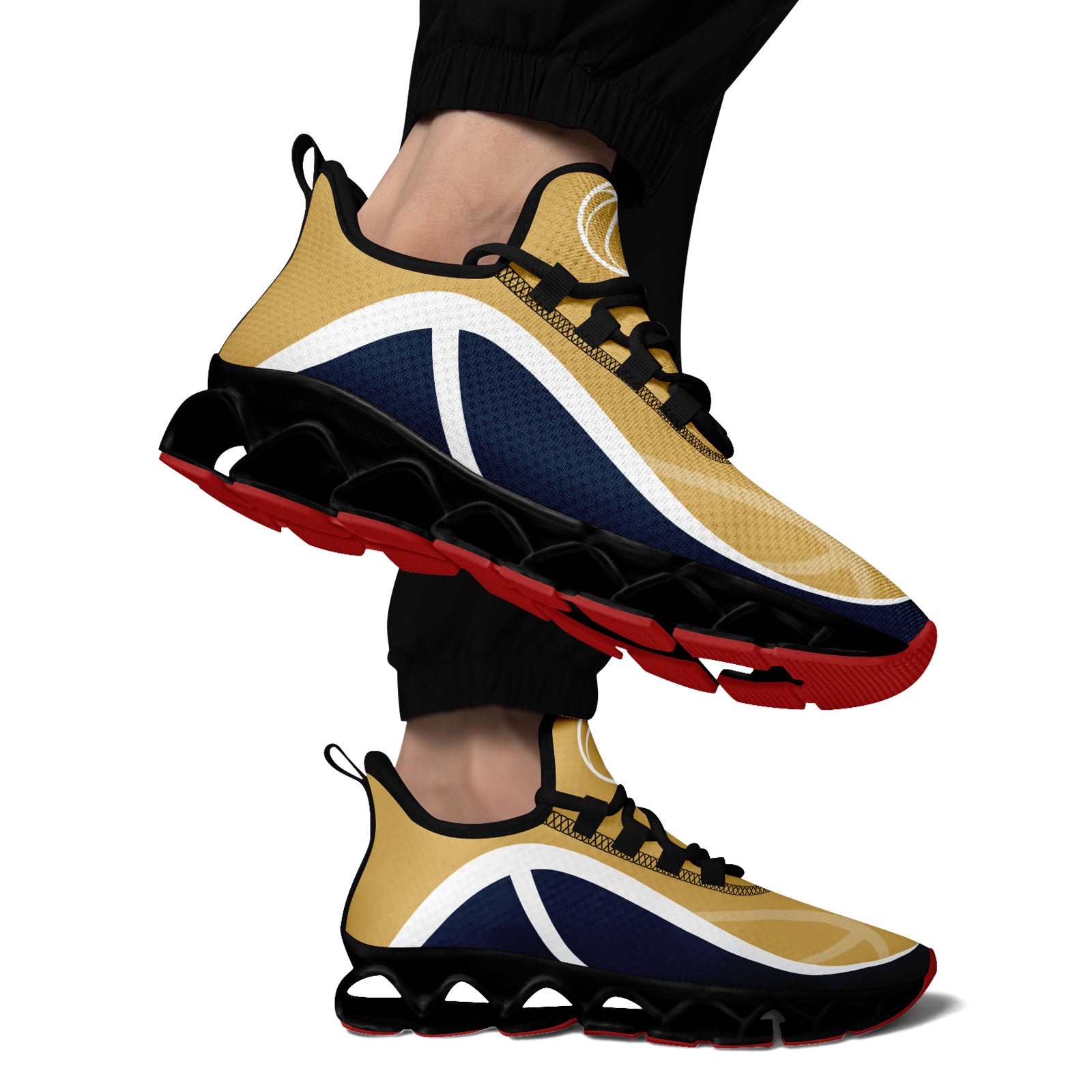 Custom Blue Yellow Maxsoul Shoes Personalized Sneaker FN003XD-D020391-12
