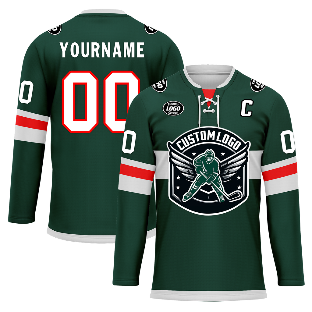 Custom Green Personalized Hockey Jersey HCKJ01-D0a70b9