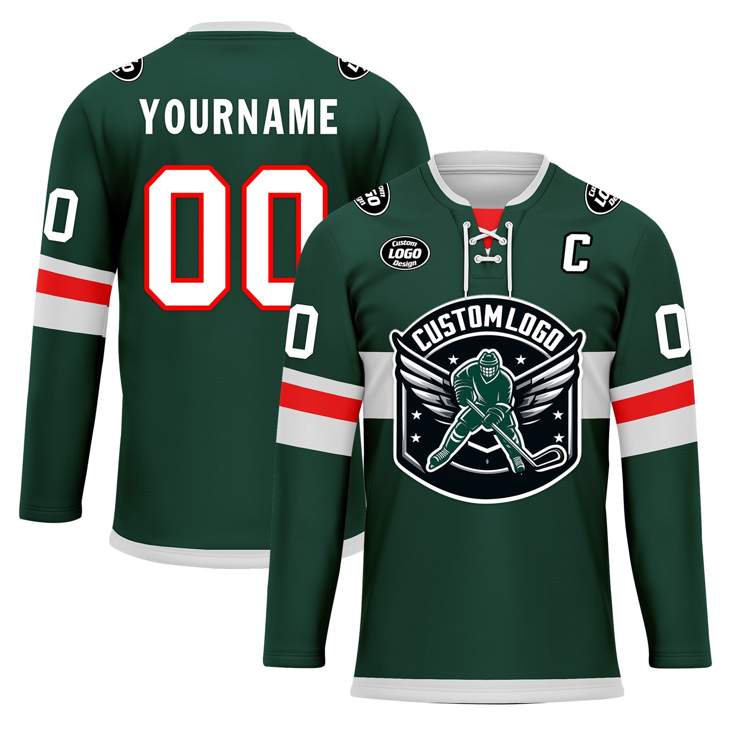 Custom Green Personalized Hockey Jersey HCKJ01-D0a70b9