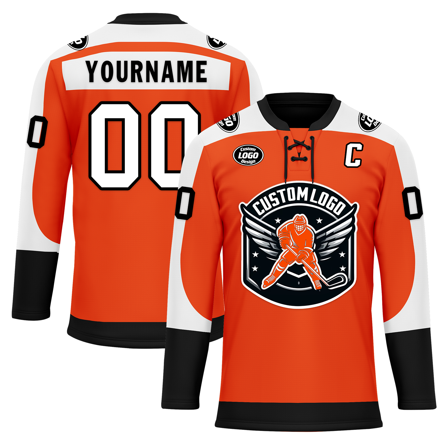 Custom Orange Personalized Hockey Jersey HCKJ01-D0a70ed