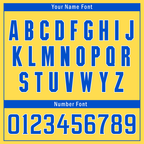 Custom Yellow Blue Raglan Sleeves Personalized Authentic Baseball Jersey BSBJ01-D017205