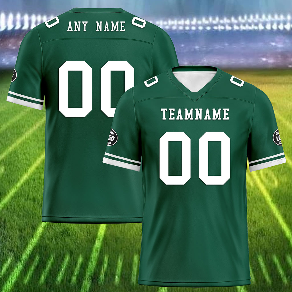 Custom Green New York Personalized Authentic Football Jersey FBJ02-D020263-28
