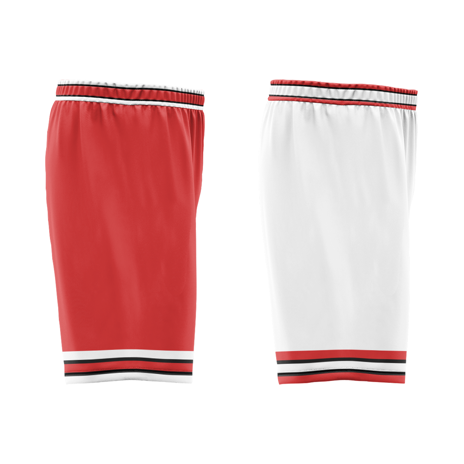 Custom Red White Classic Style Reversible Basketball Uniform Personalized COOLMAX BBJR-D017005