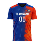 Custom Orange Blue Soccer Sets Jersey Personalized SCJ101-D020210-1