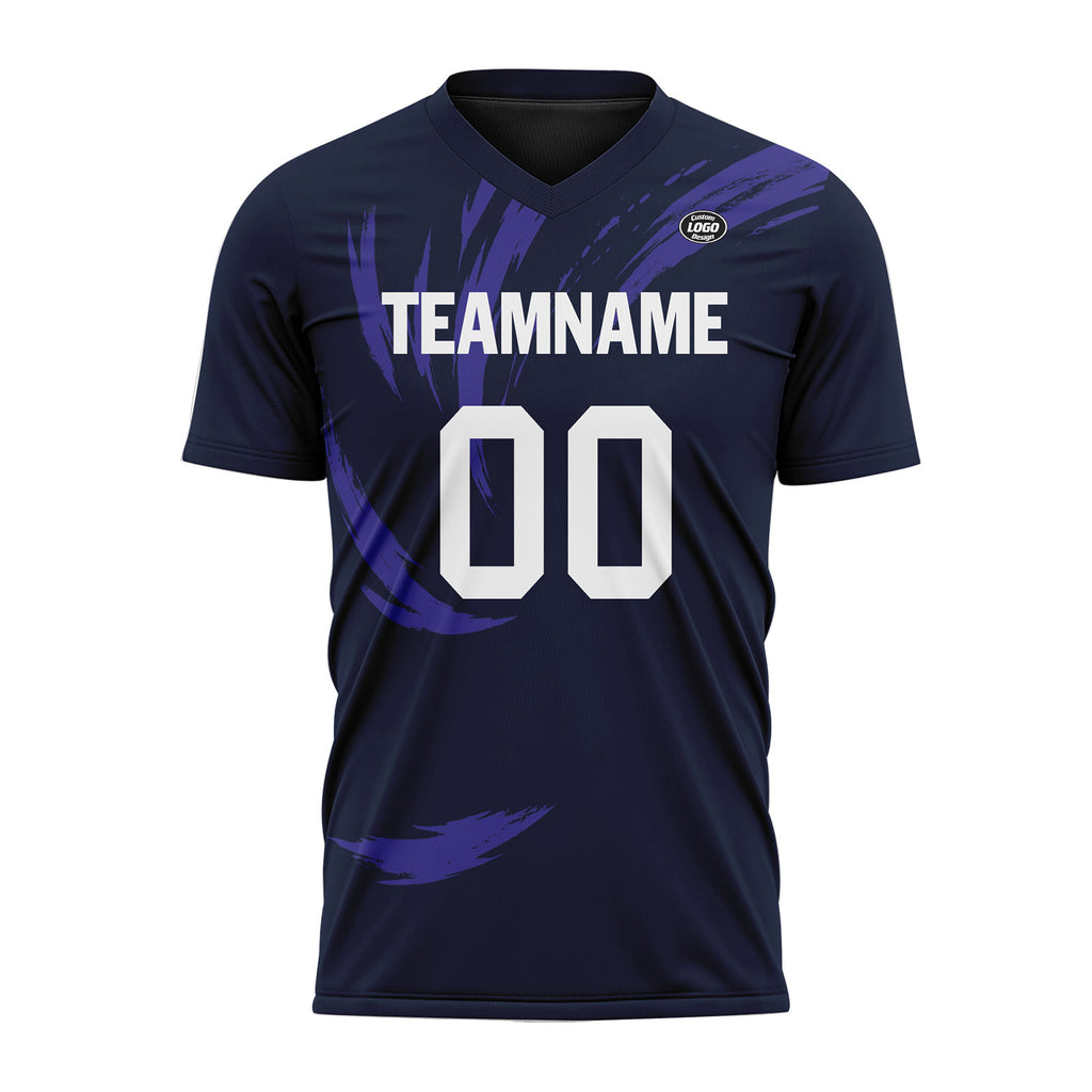 Custom Blue Purple Soccer Sets Jersey Personalized SCJ101-D28017