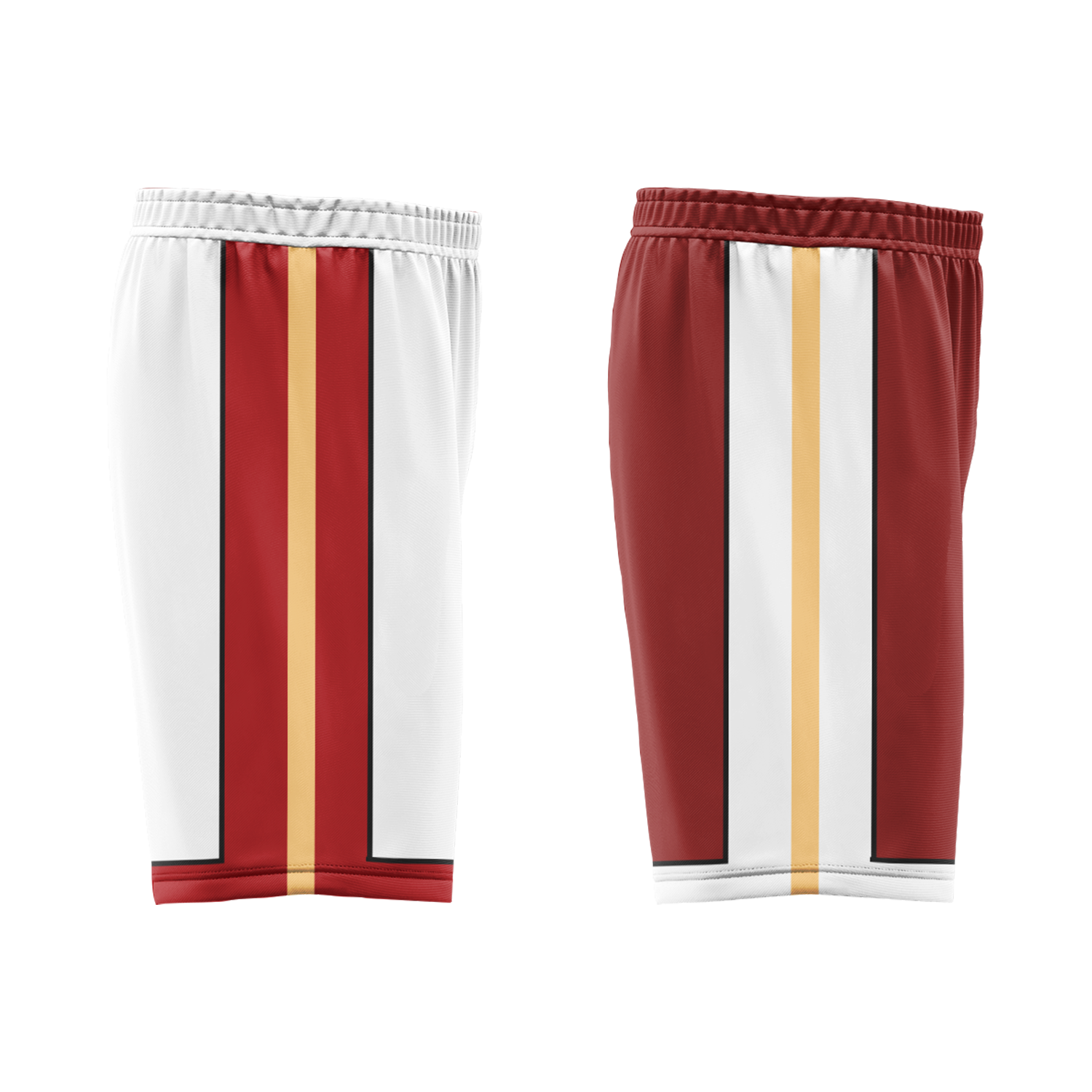 Custom White Red Classic Style Reversible Basketball Uniform Personalized Ordinary BBJR-D017017