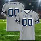Custom Gray Seattle Personalized Authentic Football Jersey FBJ02-D025033-27