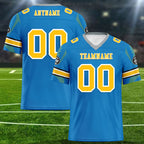 Custom Blue Los Angeles Football Jersey and Sports Shoes Combo Offer Personalized Combo ZH-D025008-24