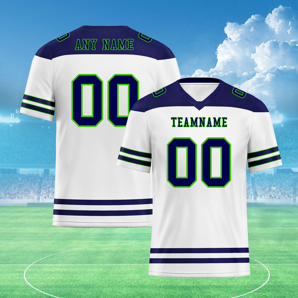 Custom Seattle Personalized Authentic Football Jersey FBJ02-E0607-30