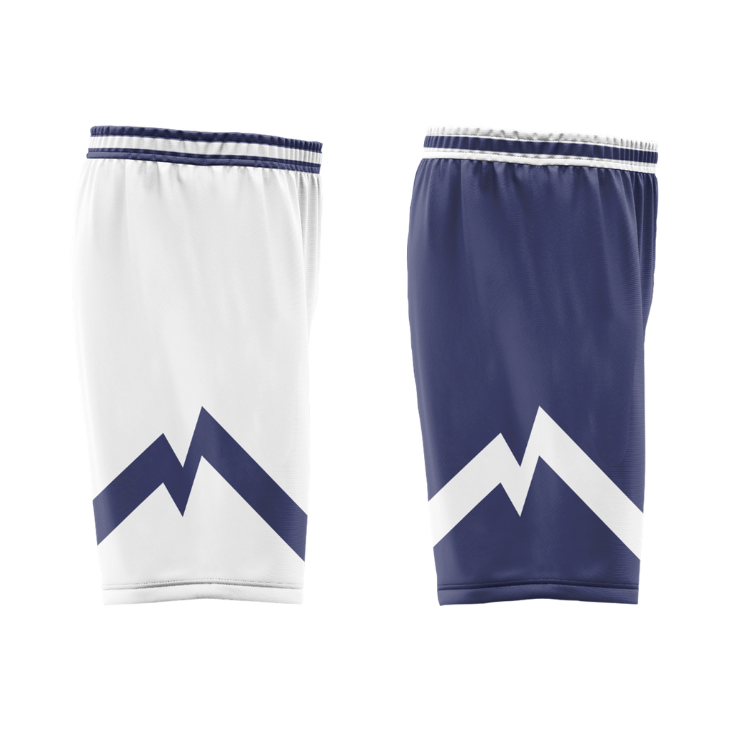 Custom White Blue Classic Style Reversible Basketball Uniform Personalized COOLMAX BBJR-D017030