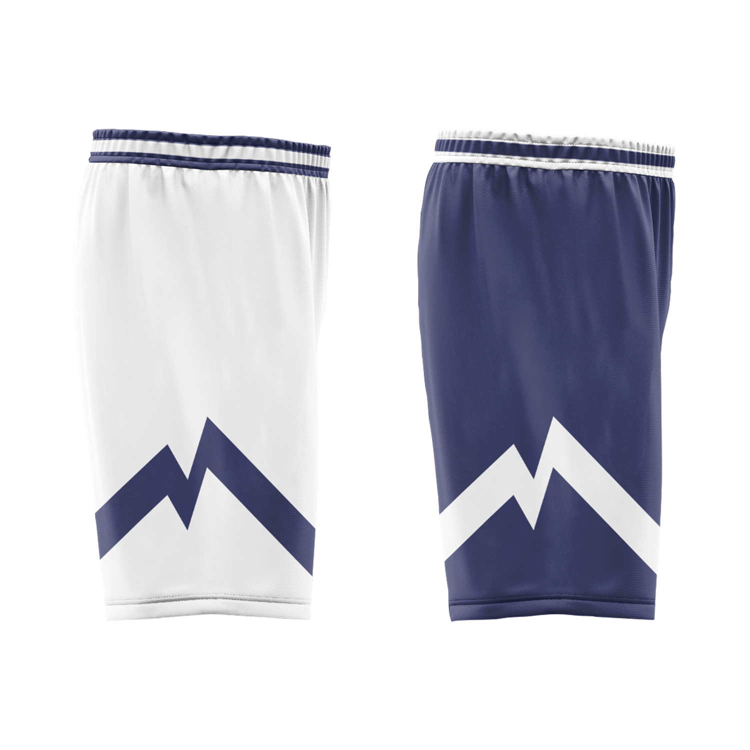 Custom White Blue Classic Style Reversible Basketball Uniform Personalized COOLMAX BBJR-D017030