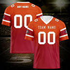 Custom Orange Red Tampa Bay Football Jersey and Hat Combo Offer Personalized Combo ZH-D020326-29