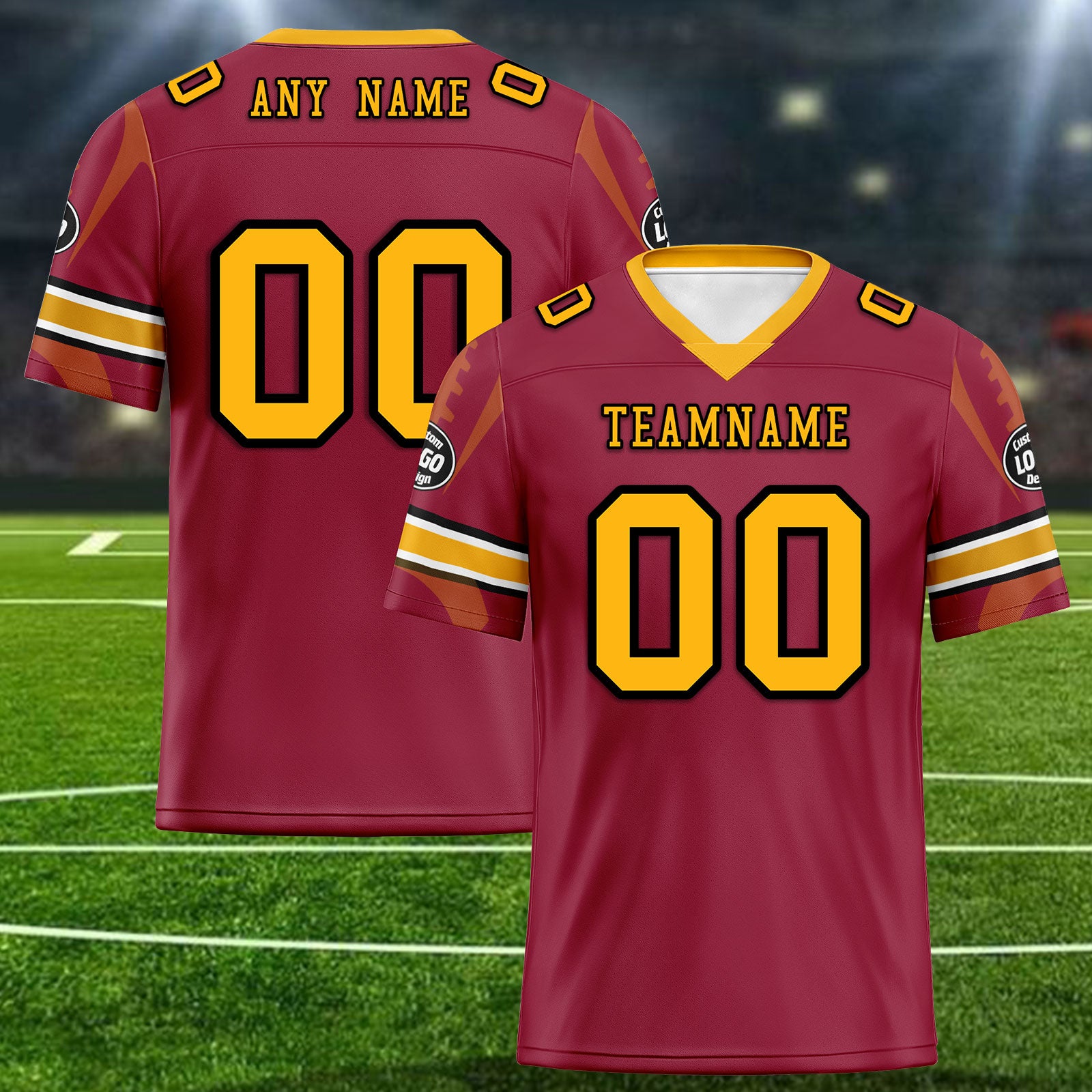 Custom Red Arizona Personalized Authentic Football Jersey FBJ02-D025033-1