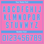 Custom Pink Blue Stripe Fashion Personalized Authentic Baseball Jersey BSBJ01-D017229