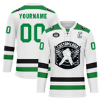 Custom White Green Personalized Hockey Jersey HCKJ01-D0a70b7