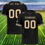 Custom Black New Orleans Personalized Authentic Football Jersey FBJ02-D020263-19