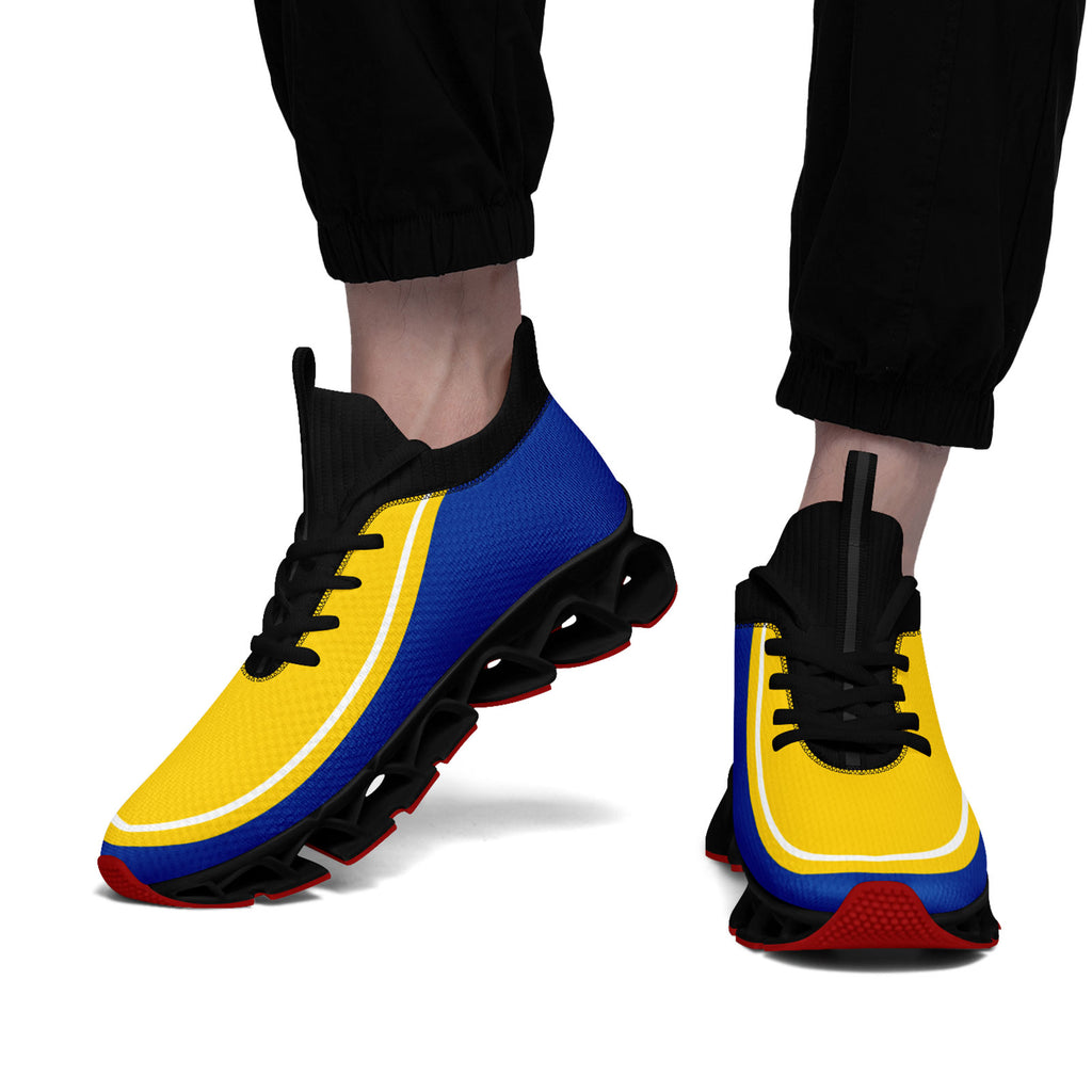 Custom Blue Yellow Maxsoul Shoes Personalized Sneaker FN030XD-D020388-25