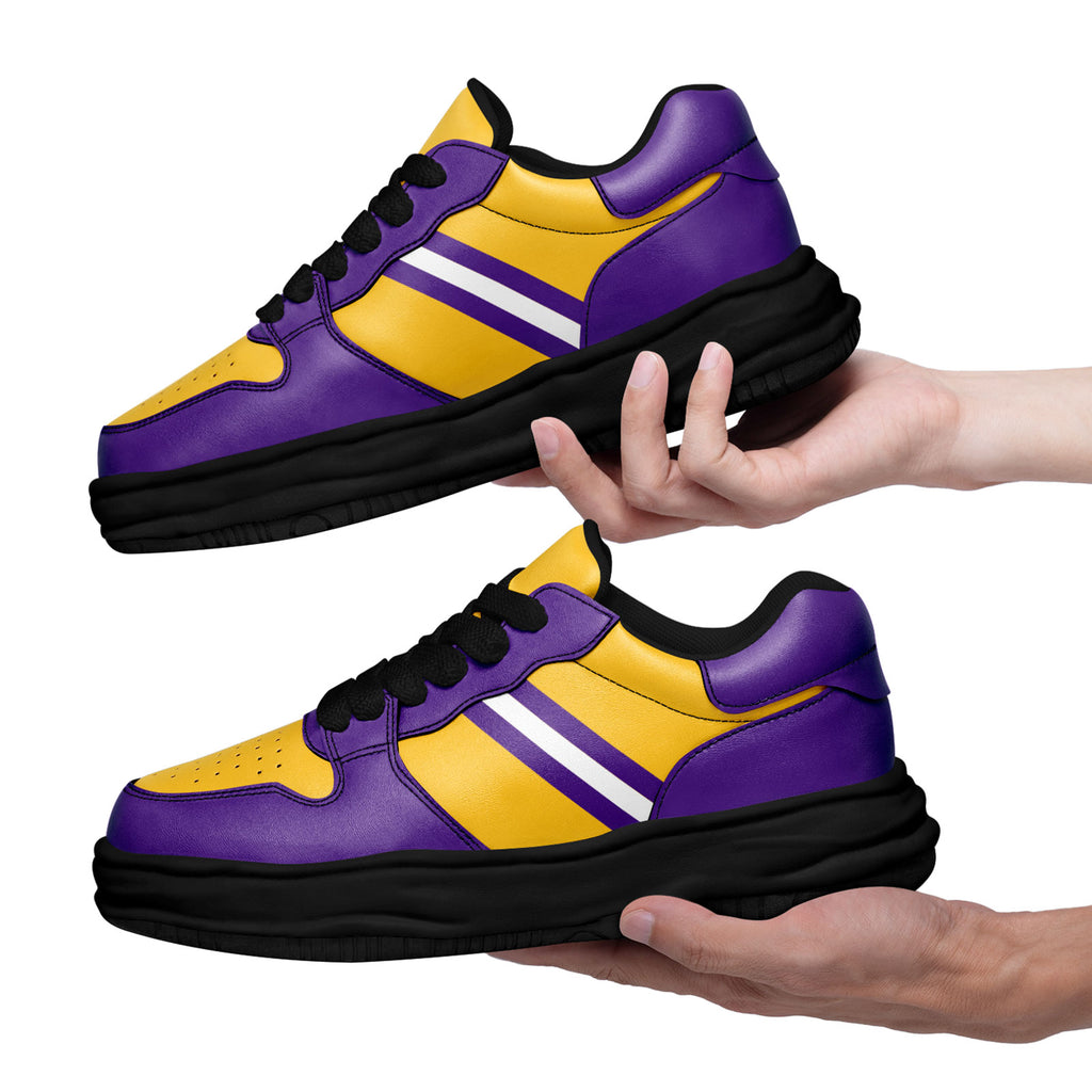 Custom Purple Yellow Minnesota Shoes Personalized Sneaker FN032-D020389-17