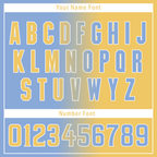 Custom Blue Yellow Gradient Fashion Personalized Authentic Baseball Jersey BSBJ01-D0a7079