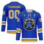 Custom Blue Yellow Personalized Hockey Jersey HCKJ01-D0a70cc