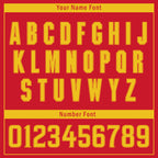 Custom Red Yellow Zebra Pattern Personalized Authentic Baseball Jersey BSBJ01-D020201-6