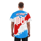 Custom Blue White Fiery Red Puerto Rico Flag Personalized Authentic Baseball Jersey BSBJ01-E06022-4