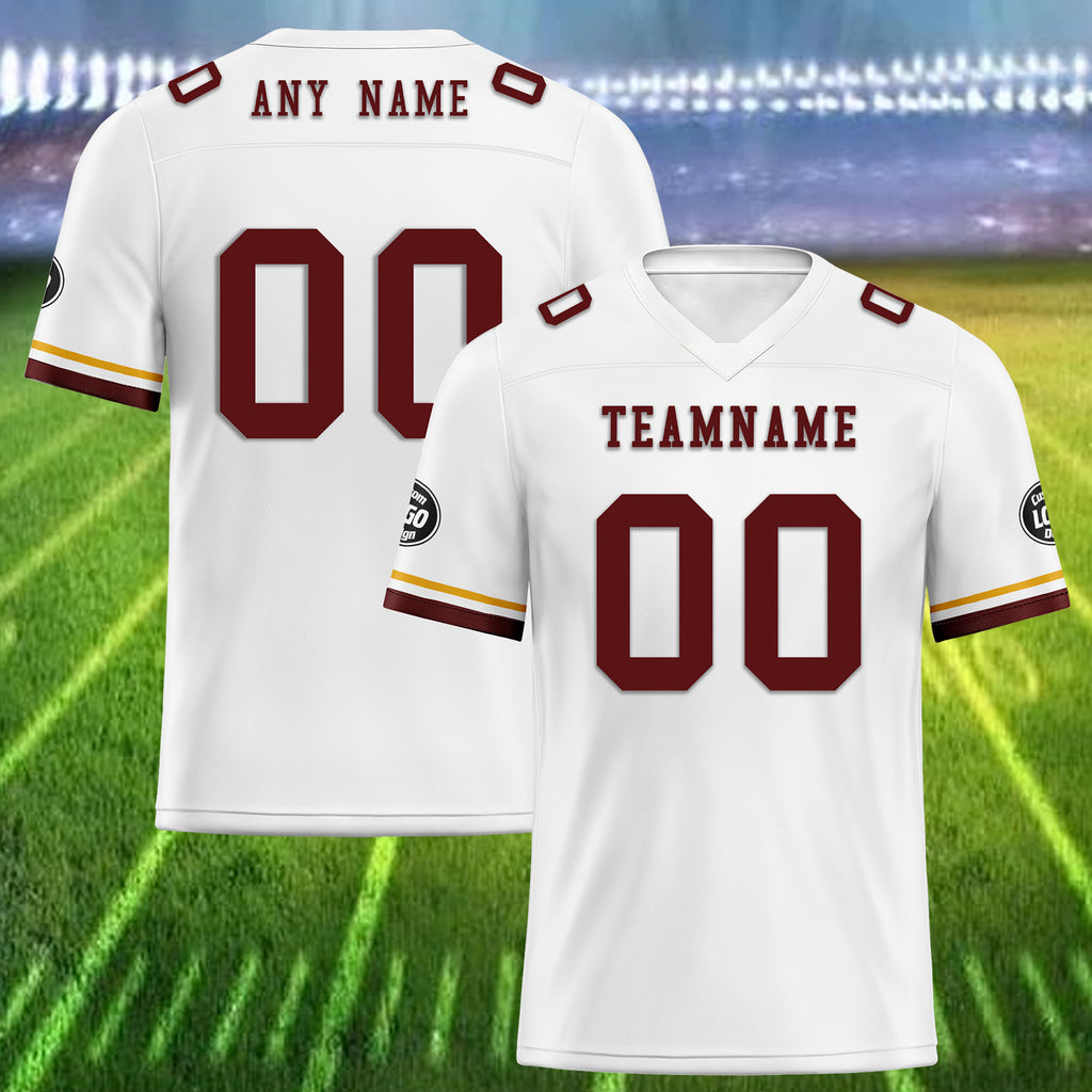 Custom White Washington Personalized Authentic Football Jersey FBJ02-D020263-31