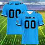 Custom Blue Carolina Personalized Authentic Football Jersey FBJ02-D020263-5