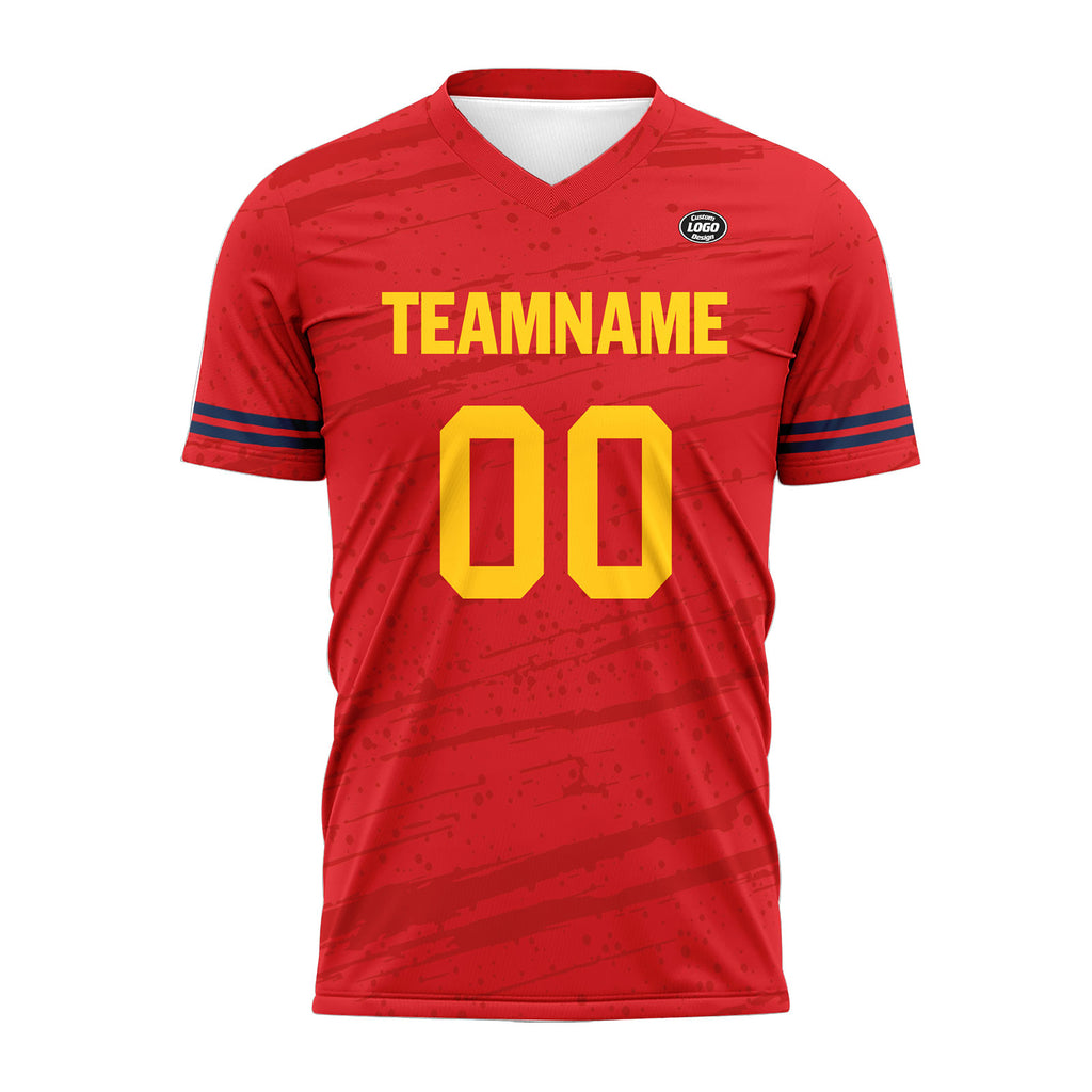 Custom Red Soccer Sets Jersey Personalized SCJ101-D28021