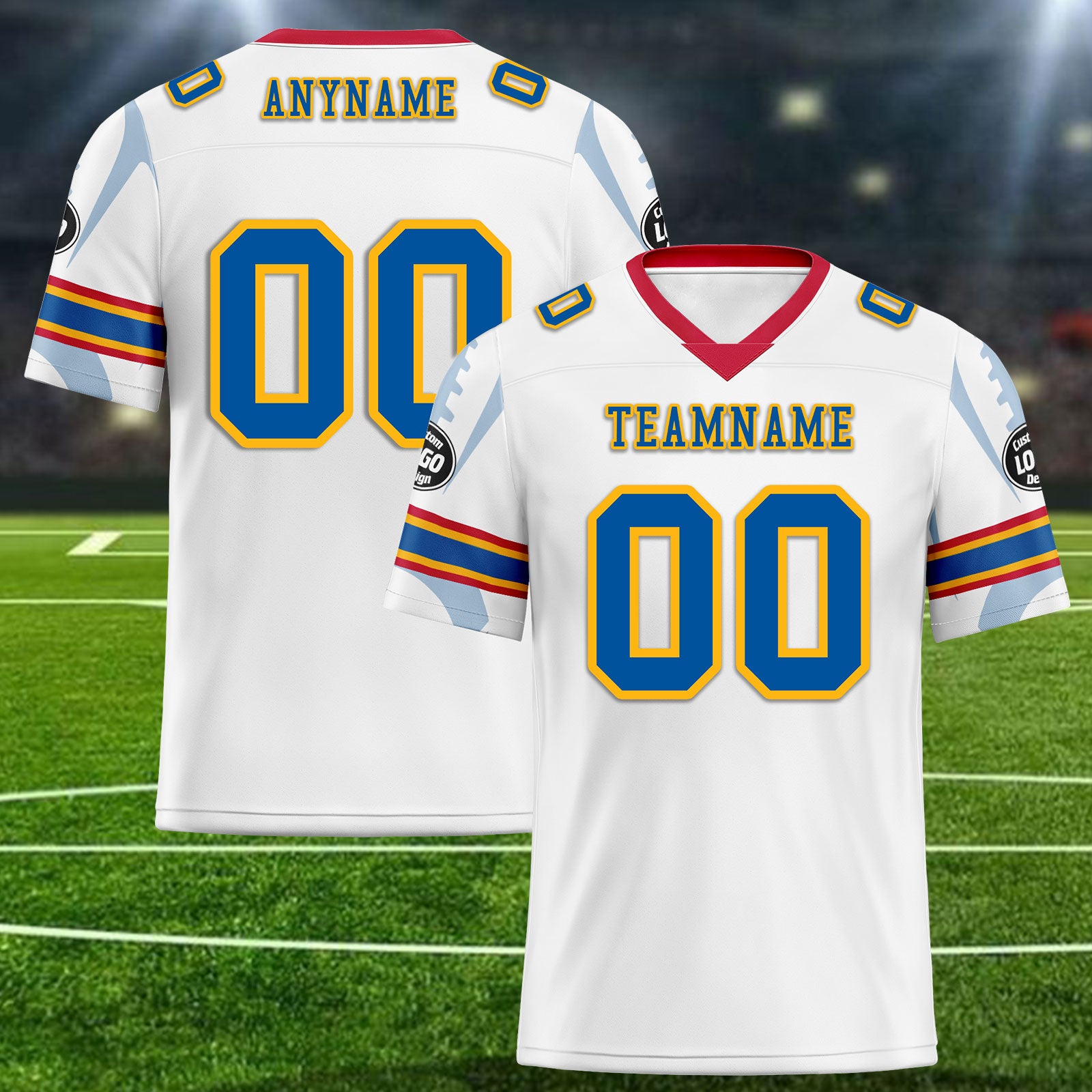 Custom White Pittsburgh Personalized Authentic Football Jersey FBJ02-D025033-31