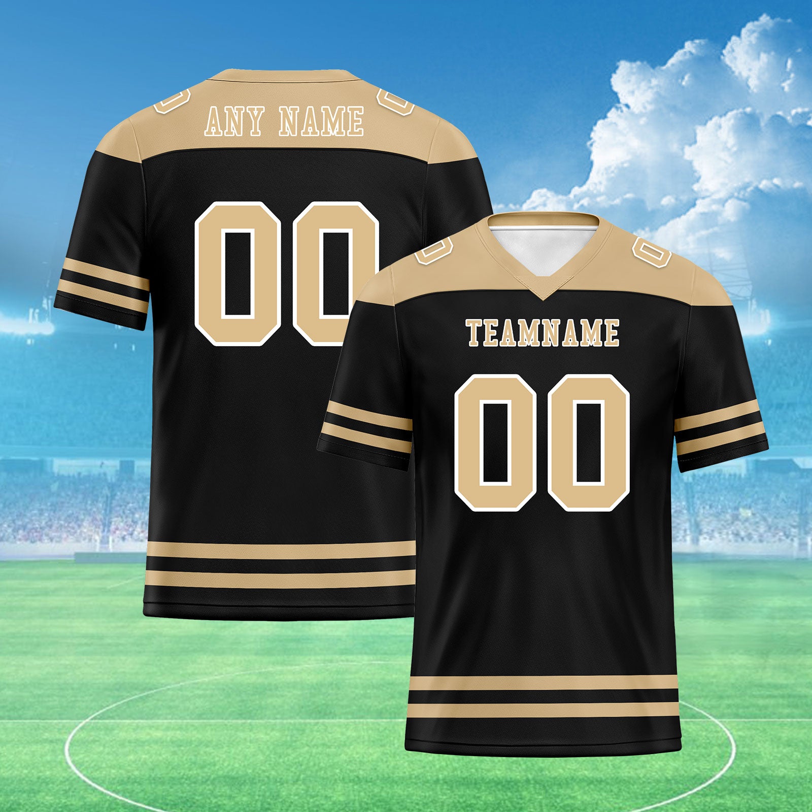 Custom New Orleans Personalized Authentic Football Jersey FBJ02-E0607-26