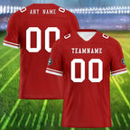 Custom Red White San Francisco Football Jersey and Firesoul Sports Shoes Combo Offer Personalized Combo ZH-D020273-25