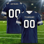 Custom Blue Dallas Personalized Authentic Football Jersey FBJ02-D025033-8