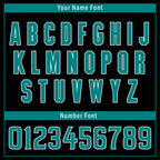 Custom Black Teal Zebra Pattern Personalized Authentic Baseball Jersey BSBJ01-D020201-23