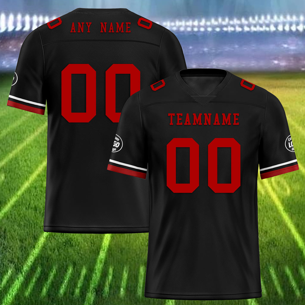 Custom Black Red Arizona Football Jersey and Firesoul Sports Shoes Combo Offer Personalized Combo ZH-D020273-1