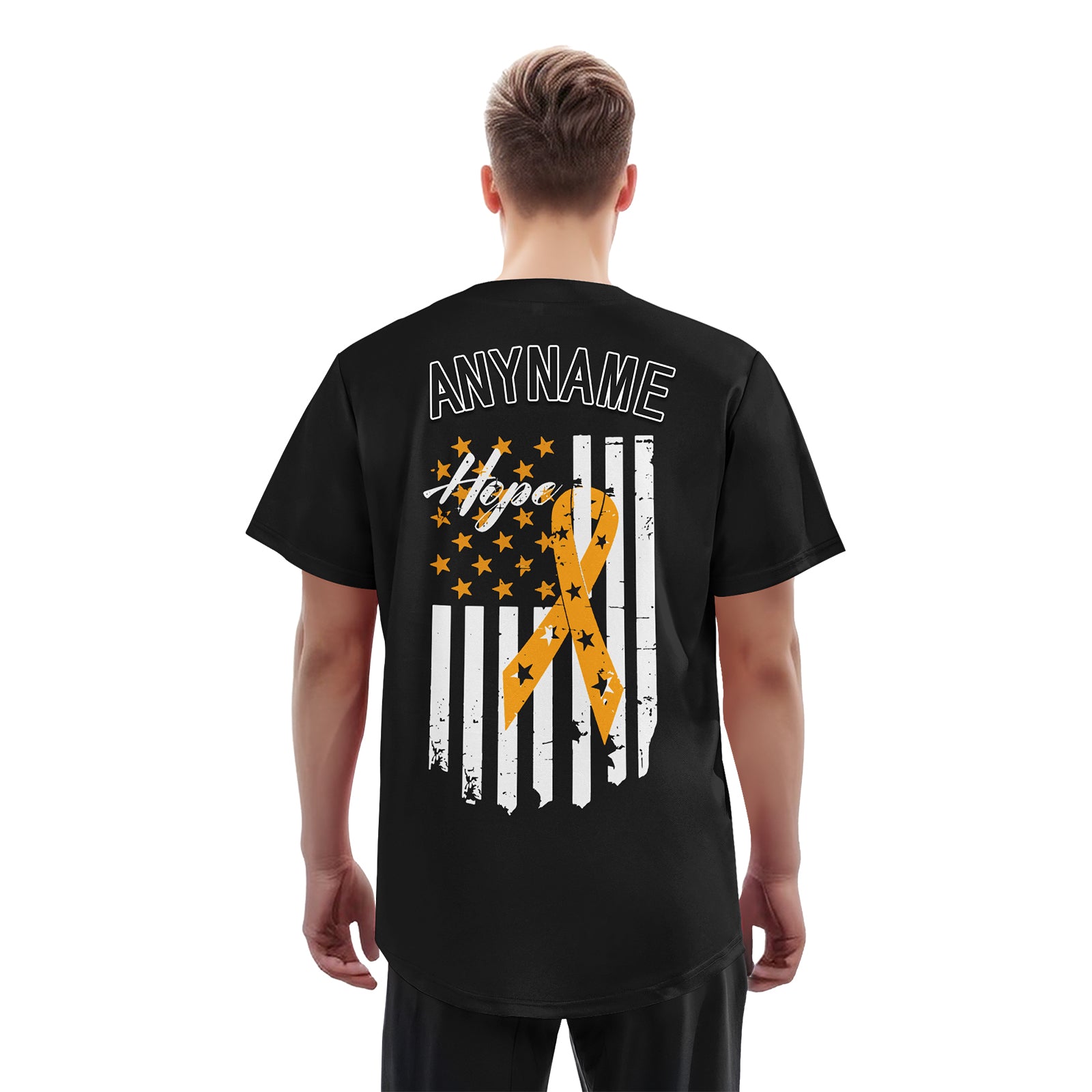 Custom Black World Cancer Day Personalized Authentic Baseball Jersey BSBJ01-E06020-14