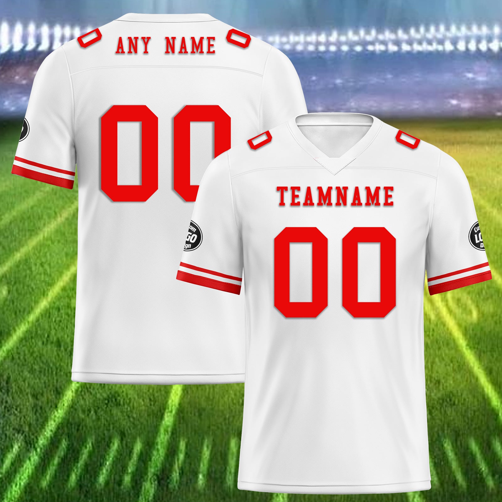 Custom White New York Personalized Authentic Football Jersey FBJ02-D020263-21