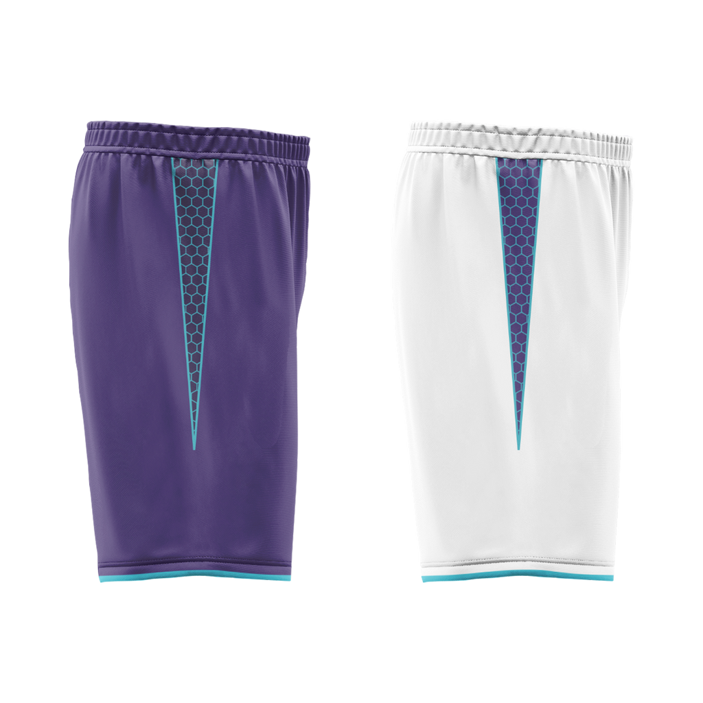 Custom Purple White Classic Style Reversible Basketball Uniform Personalized COOLMAX BBJR-D017014