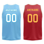 Custom Blue Red Cleveland City Edition Personalized Reversible Basketball Set Sports Basketball Jersey BBJ01R-D0610-6