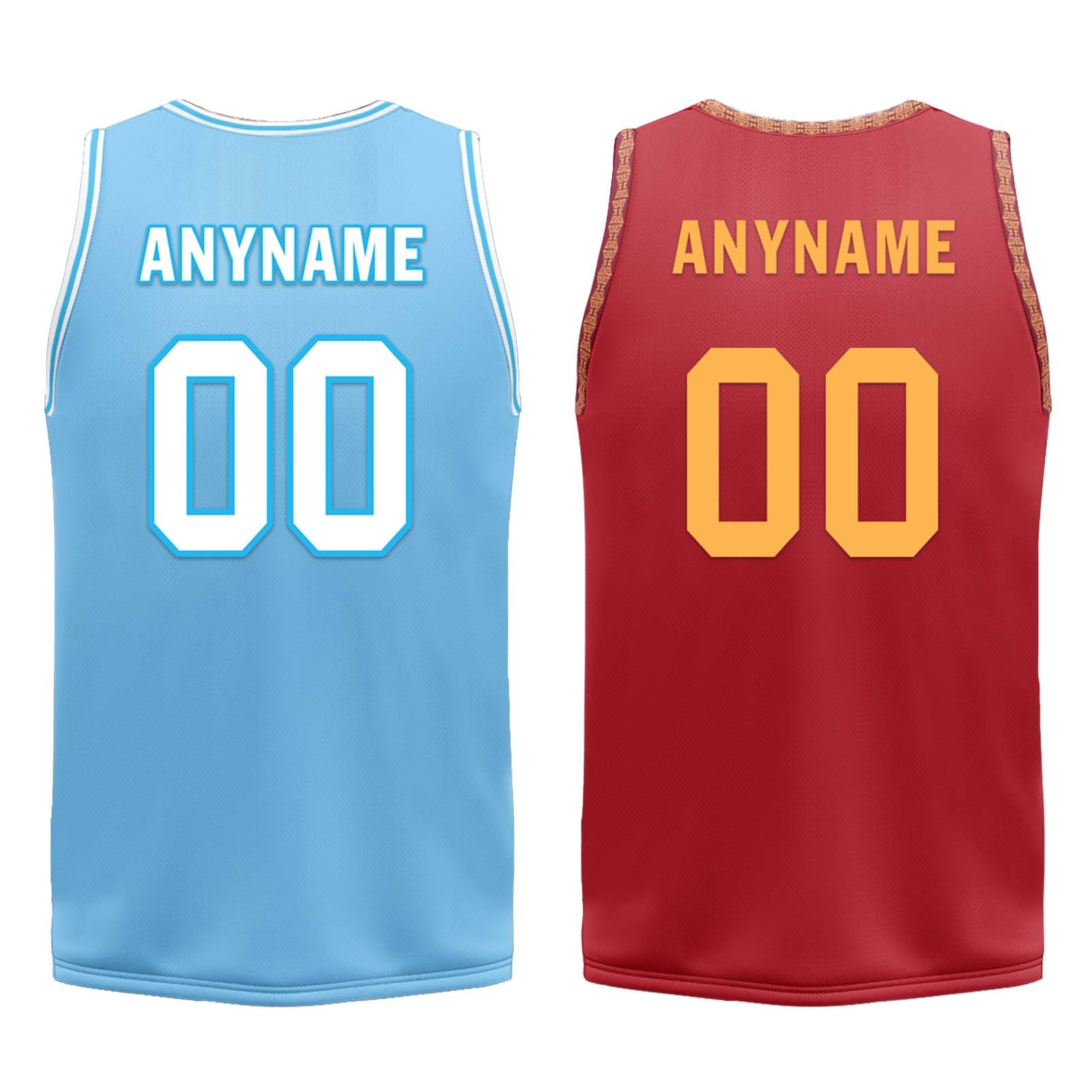 Custom Blue Red Cleveland City Edition Personalized Reversible Basketball Set Sports Basketball Jersey BBJ01R-D0610-6