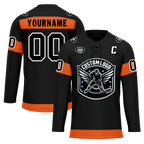 Custom Black Orange Personalized Hockey Jersey HCKJ01-D0a70ec
