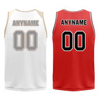 Custom White Gold Copper Chicago City Edition Personalized Reversible Basketball Set Sports Basketball Jersey BBJ01R-D0610-5