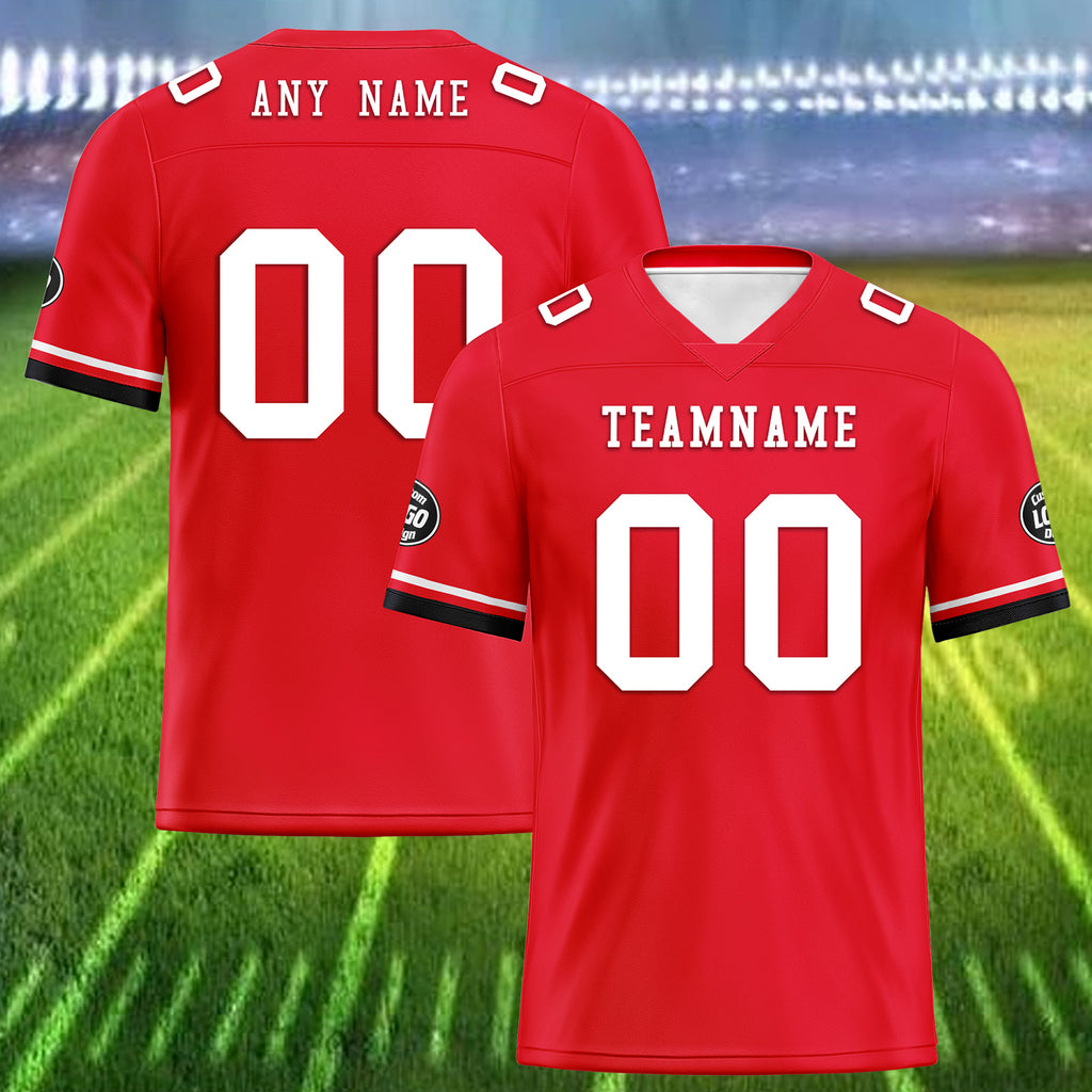 Custom Red Houston Personalized Authentic Football Jersey FBJ02-D020263-12