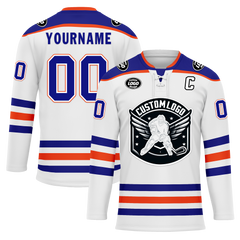 Custom White Blue Personalized Hockey Jersey HCKJ01-D0a70c7