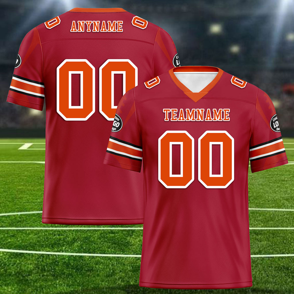 Custom Red Tampa Bay Personalized Authentic Football Jersey FBJ02-D025033-28